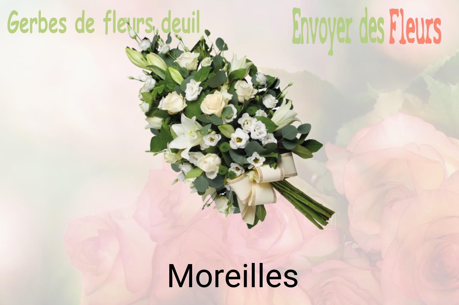 Gerbe de fleurs de deuil livrée à Moreilles